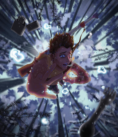 Falling from the portal